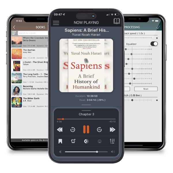 Download fo free audiobook Sapiens: A Brief History of Humankind by Yuval Noah Harari and listen anywhere on your iOS devices in the ListenBook app.