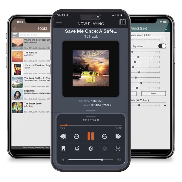 Download fo free audiobook Save Me Once: A Safe Refuge Christian Thriller by TJ Hawk and listen anywhere on your iOS devices in the ListenBook app.