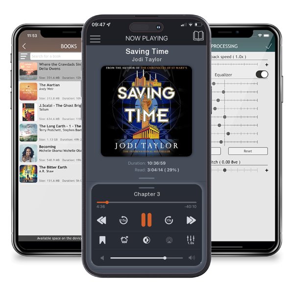 Download fo free audiobook Saving Time by Jodi Taylor and listen anywhere on your iOS devices in the ListenBook app.
