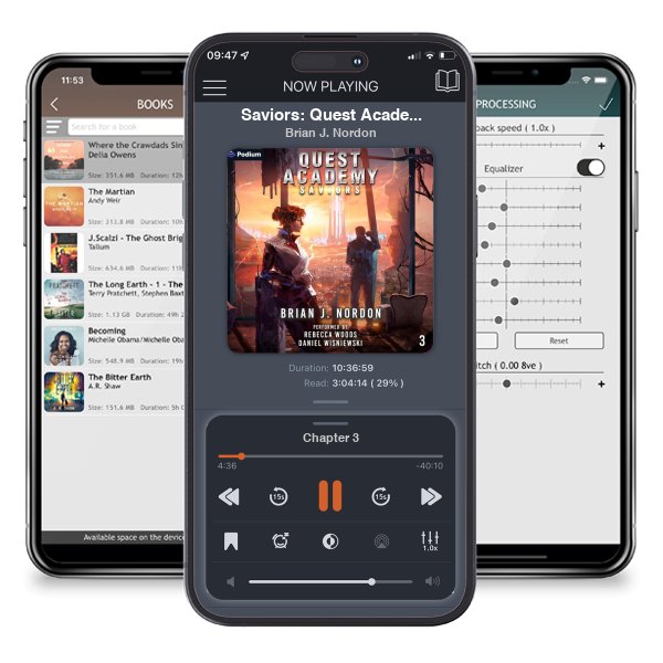 Download fo free audiobook Saviors: Quest Academy, Book 3 by Brian J. Nordon and listen anywhere on your iOS devices in the ListenBook app.