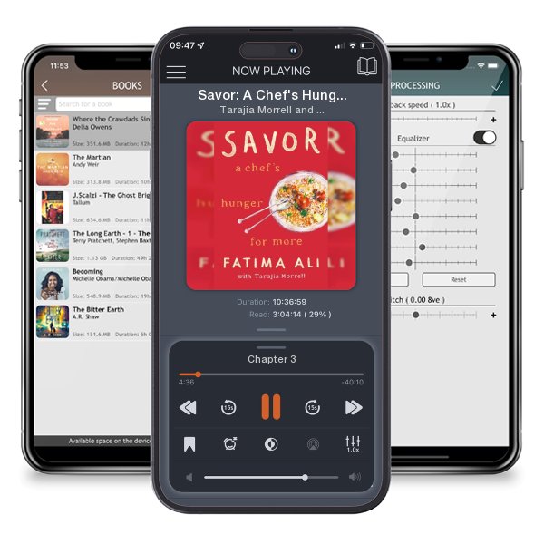Download fo free audiobook Savor: A Chef's Hunger for More by Tarajia Morrell and Fatima Ali and listen anywhere on your iOS devices in the ListenBook app.