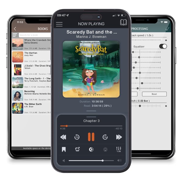 Download fo free audiobook Scaredy Bat and the Missing Jellyfish by Marina J. Bowman and listen anywhere on your iOS devices in the ListenBook app.
