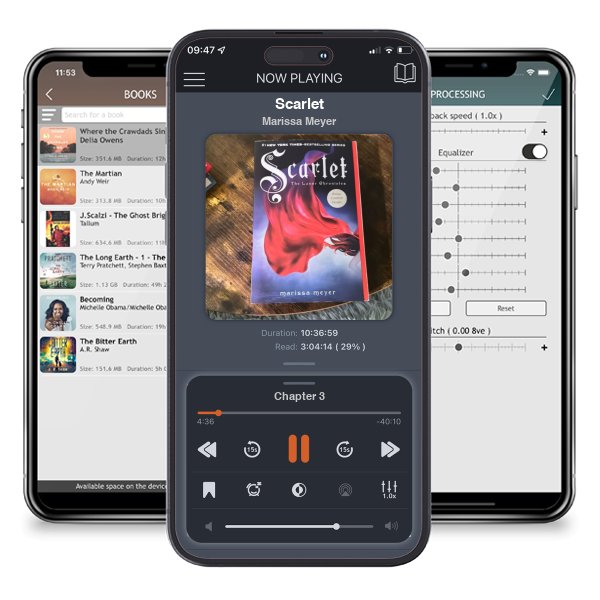 Download fo free audiobook Scarlet by Marissa Meyer and listen anywhere on your iOS devices in the ListenBook app.