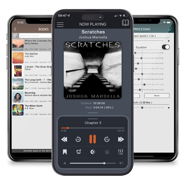 Download fo free audiobook Scratches by Joshua Marsella and listen anywhere on your iOS devices in the ListenBook app.