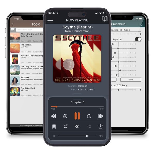 Download fo free audiobook Scythe (Reprint) by Neal Shusterman and listen anywhere on your iOS devices in the ListenBook app.