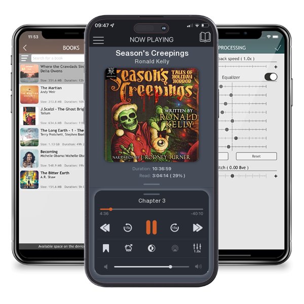 Download fo free audiobook Season's Creepings by Ronald Kelly and listen anywhere on your iOS devices in the ListenBook app.