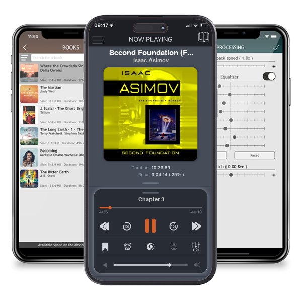 Download fo free audiobook Second Foundation (Foundation, #3) by Isaac Asimov and listen anywhere on your iOS devices in the ListenBook app.