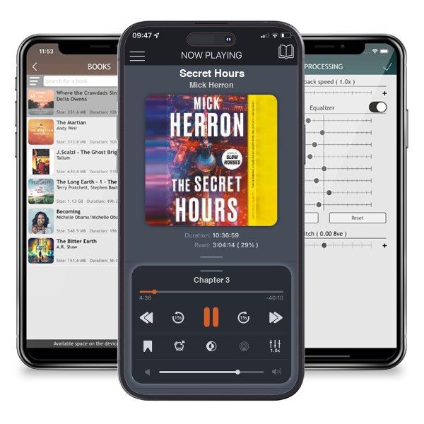 Download fo free audiobook Secret Hours by Mick Herron and listen anywhere on your iOS devices in the ListenBook app.