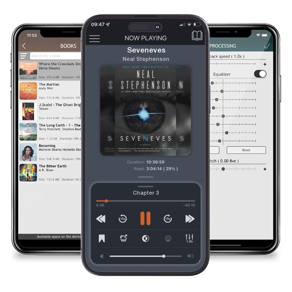 Download fo free audiobook Seveneves by Neal Stephenson and listen anywhere on your iOS devices in the ListenBook app.