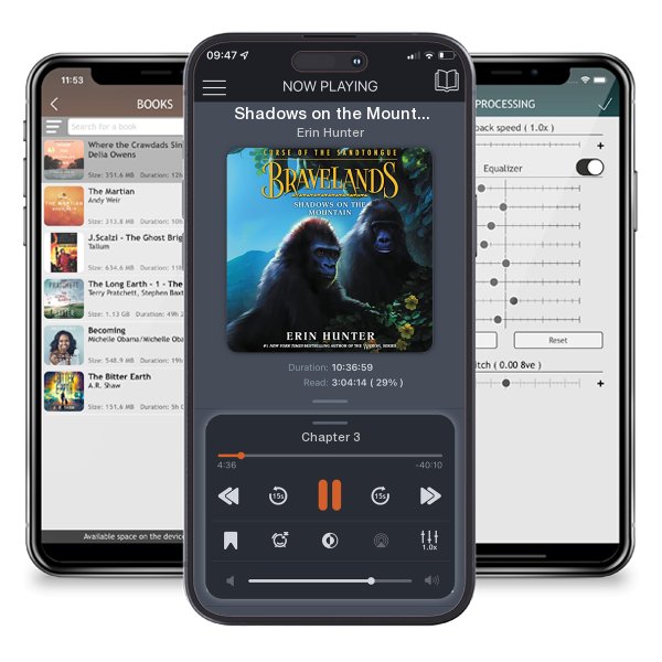 Download fo free audiobook Shadows on the Mountain by Erin Hunter and listen anywhere on your iOS devices in the ListenBook app.