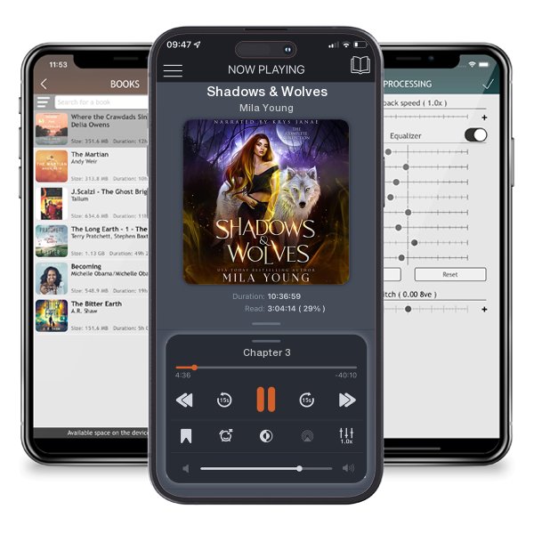 Download fo free audiobook Shadows & Wolves by Mila Young and listen anywhere on your iOS devices in the ListenBook app.