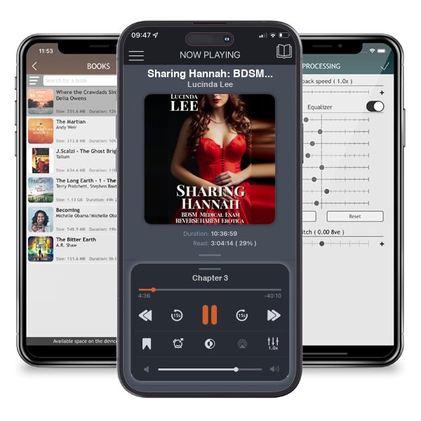 Download fo free audiobook Sharing Hannah: BDSM Medical Exam Reverse Harem Erotica (Examined to the Hilt Book 4) by Lucinda Lee and listen anywhere on your iOS devices in the ListenBook app.