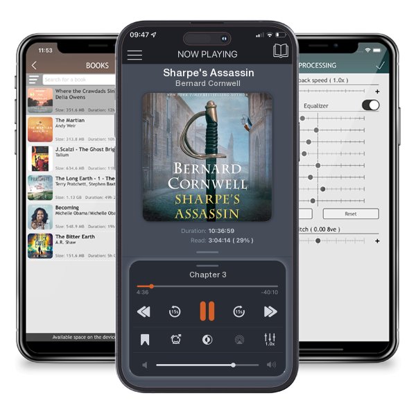 Download fo free audiobook Sharpe's Assassin by Bernard Cornwell and listen anywhere on your iOS devices in the ListenBook app.