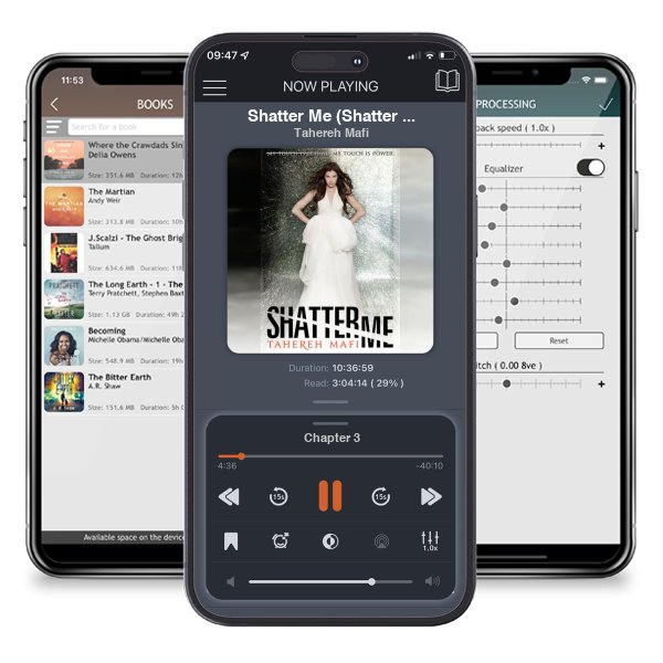 Download fo free audiobook Shatter Me (Shatter Me, #1) by Tahereh Mafi and listen anywhere on your iOS devices in the ListenBook app.