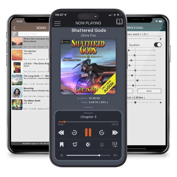 Download fo free audiobook Shattered Gods by Chris Fox and listen anywhere on your iOS devices in the ListenBook app.