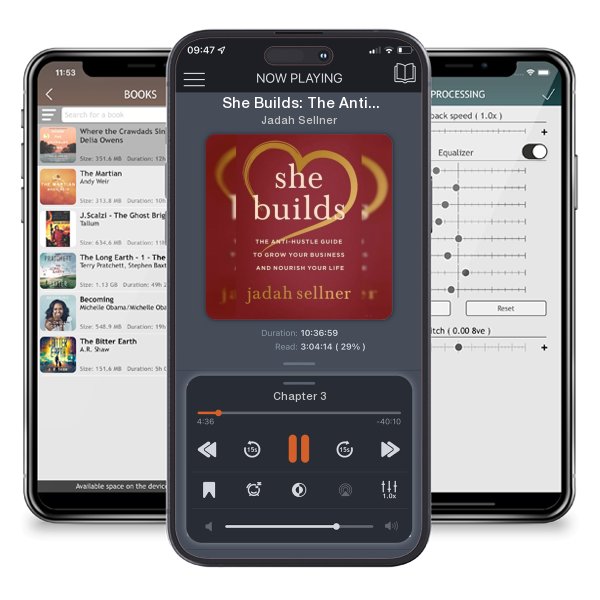 Download fo free audiobook She Builds: The Anti-Hustle Guide to Grow Your Business and... by Jadah Sellner and listen anywhere on your iOS devices in the ListenBook app.