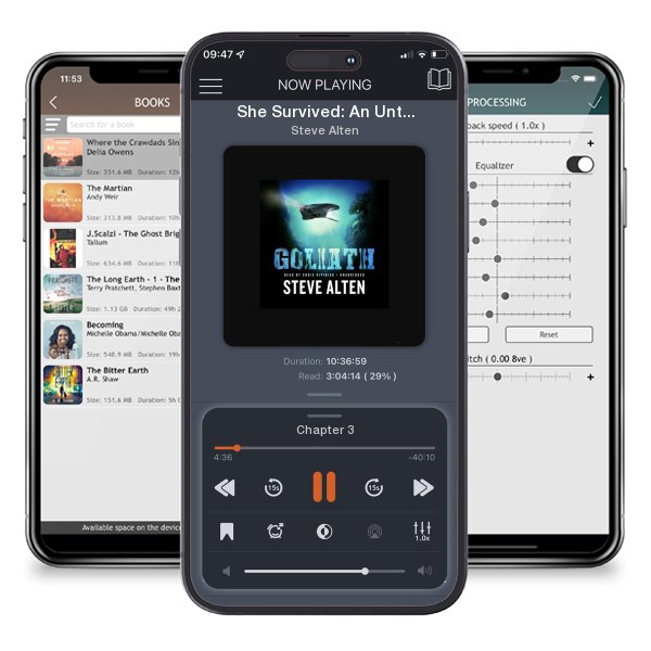 Download fo free audiobook She Survived: An Untold Story by Steve Alten and listen anywhere on your iOS devices in the ListenBook app.