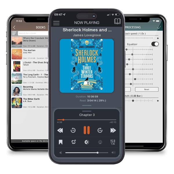 Download fo free audiobook Sherlock Holmes and the Three Winter Terrors by James Lovegrove and listen anywhere on your iOS devices in the ListenBook app.
