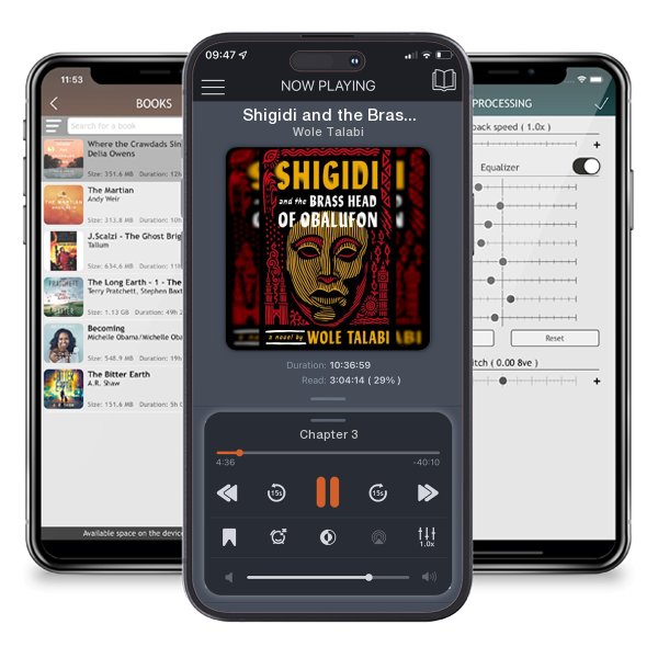 Download fo free audiobook Shigidi and the Brass Head of Obalufon by Wole Talabi and listen anywhere on your iOS devices in the ListenBook app.