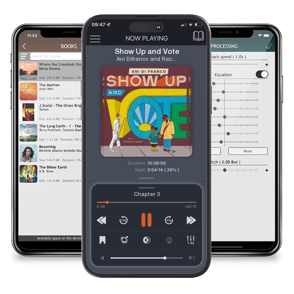 Download fo free audiobook Show Up and Vote by Ani Difranco and Rachelle Baker and listen anywhere on your iOS devices in the ListenBook app.