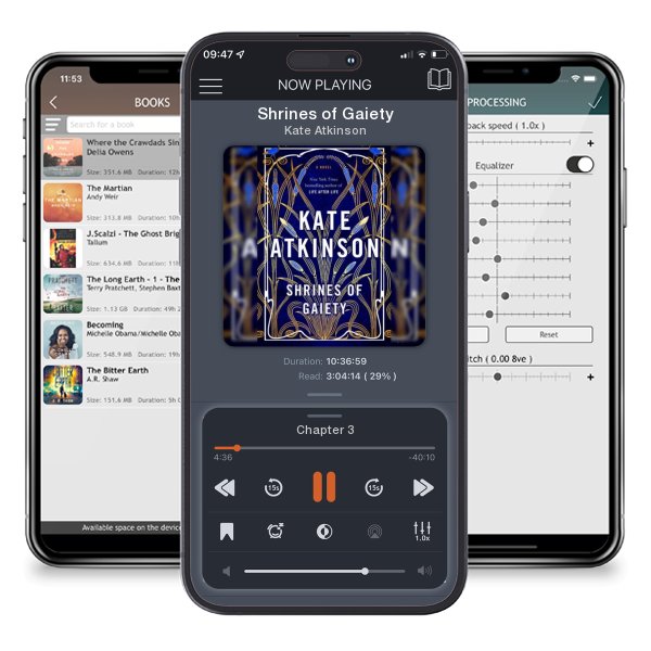 Download fo free audiobook Shrines of Gaiety by Kate Atkinson and listen anywhere on your iOS devices in the ListenBook app.