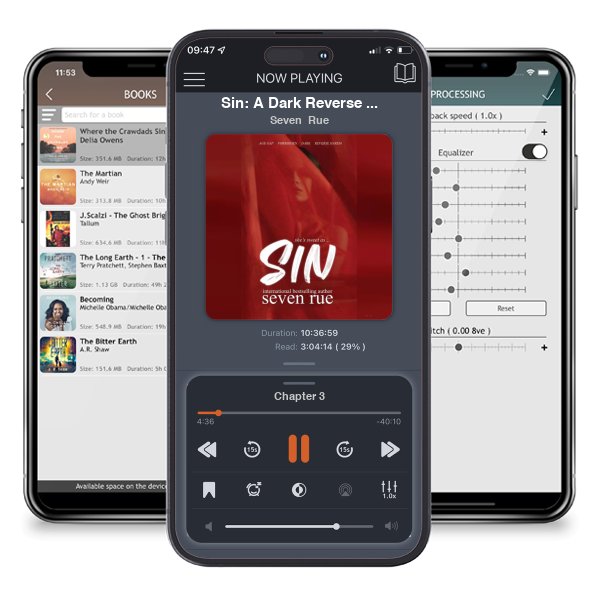 Download fo free audiobook Sin: A Dark Reverse Harem & Age Gap Novelette (Sweet as Sin Book 1) by Seven Rue and listen anywhere on your iOS devices in the ListenBook app.