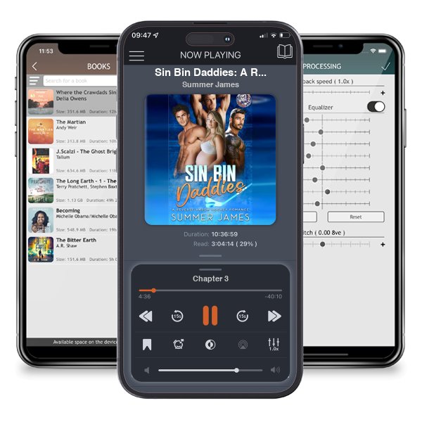 Download fo free audiobook Sin Bin Daddies: A Reverse Harem Hockey Romance (Miami Icemen) by Summer James and listen anywhere on your iOS devices in the ListenBook app.