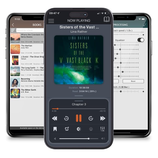 Download fo free audiobook Sisters of the Vast Black by Lina Rather and listen anywhere on your iOS devices in the ListenBook app.