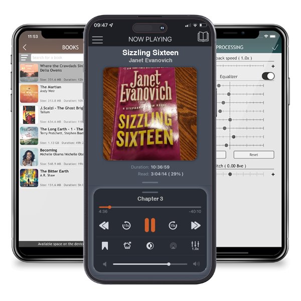 Download fo free audiobook Sizzling Sixteen by Janet Evanovich and listen anywhere on your iOS devices in the ListenBook app.