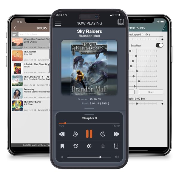 Download fo free audiobook Sky Raiders by Brandon Mull and listen anywhere on your iOS devices in the ListenBook app.