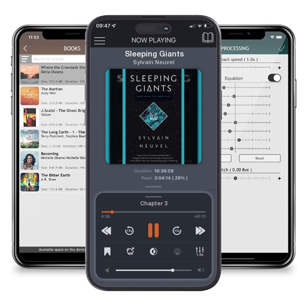 Download fo free audiobook Sleeping Giants by Sylvain Neuvel and listen anywhere on your iOS devices in the ListenBook app.