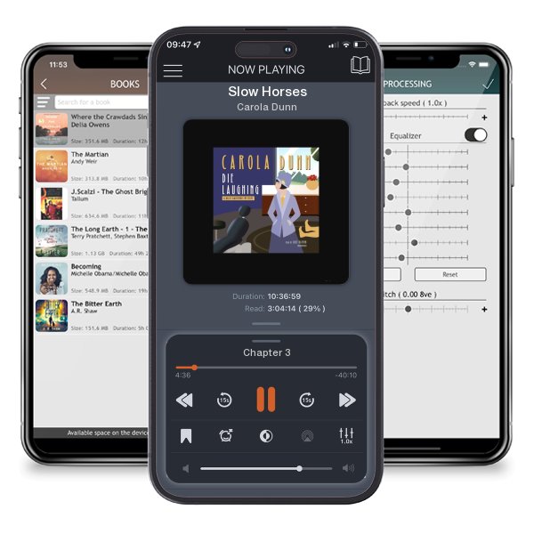 Download fo free audiobook Slow Horses by Carola Dunn and listen anywhere on your iOS devices in the ListenBook app.