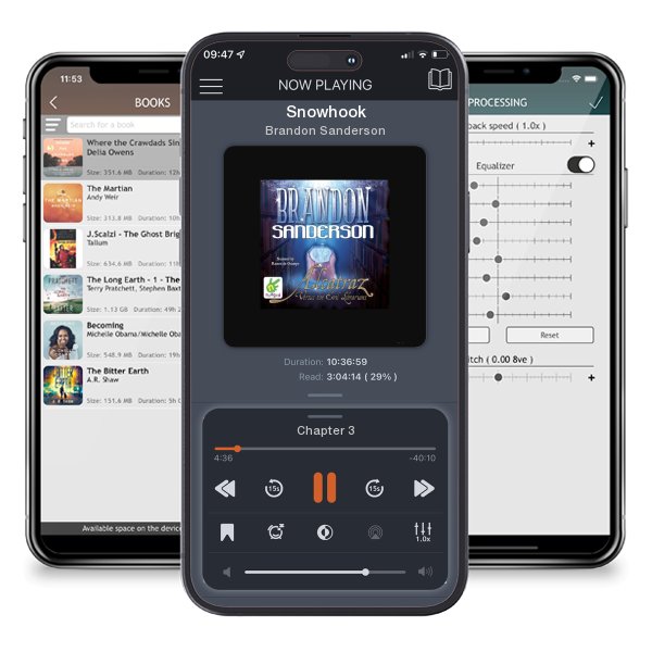 Download fo free audiobook Snowhook by Brandon Sanderson and listen anywhere on your iOS devices in the ListenBook app.