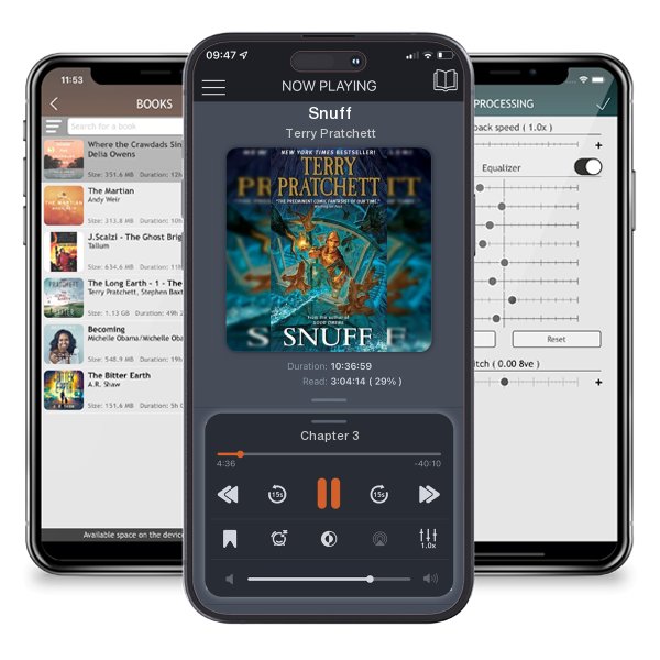Download fo free audiobook Snuff by Terry Pratchett and listen anywhere on your iOS devices in the ListenBook app.