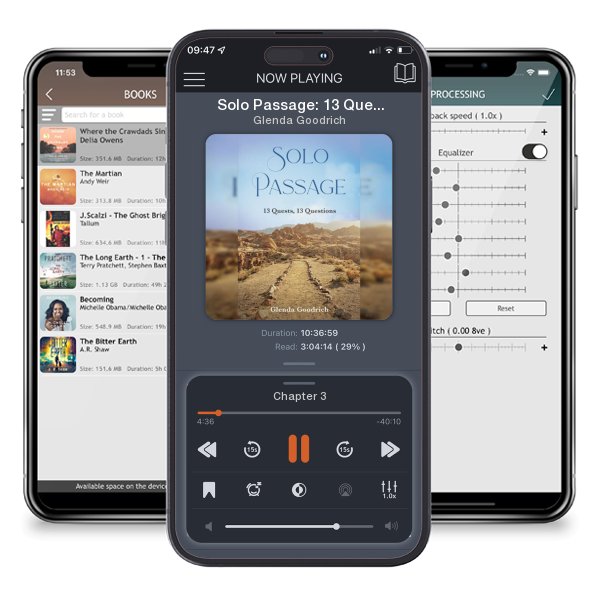 Download fo free audiobook Solo Passage: 13 Quests, 13 Questions by Glenda Goodrich and listen anywhere on your iOS devices in the ListenBook app.