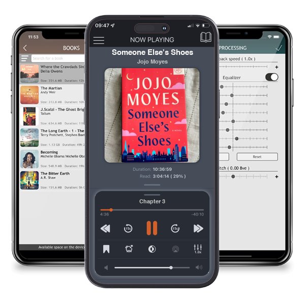 Download fo free audiobook Someone Else's Shoes by Jojo Moyes and listen anywhere on your iOS devices in the ListenBook app.