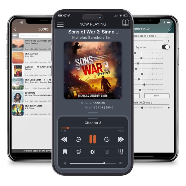 Download fo free audiobook Sons of War 3: Sinners by Nicholas Sansbury Smith and listen anywhere on your iOS devices in the ListenBook app.