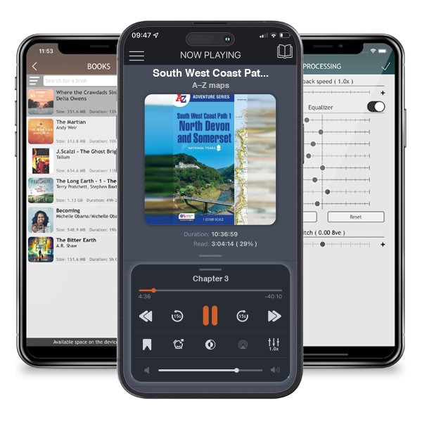 Download fo free audiobook South West Coast Path 1 – North Devon & Somerset: With Ordnance Survey Mapping - A -Z Adventure Series by A–Z maps and listen anywhere on your iOS devices in the ListenBook app.