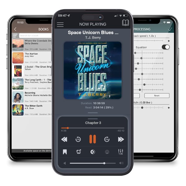 Download fo free audiobook Space Unicorn Blues (Reason, #1) by T.J. Berry and listen anywhere on your iOS devices in the ListenBook app.