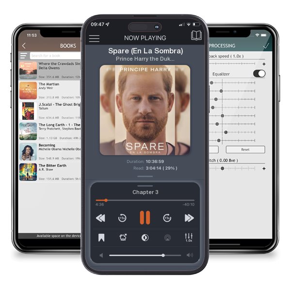 Download fo free audiobook Spare (En La Sombra) by Prince Harry the Duke of Sussex and listen anywhere on your iOS devices in the ListenBook app.