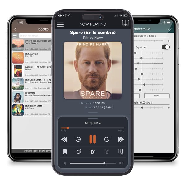 Descargar audiolibro gratis Spare (En la sombra) by Prince Harry y escuchar en cualquier lugar en sus dispositivos iOS en la aplicación ListenBook.