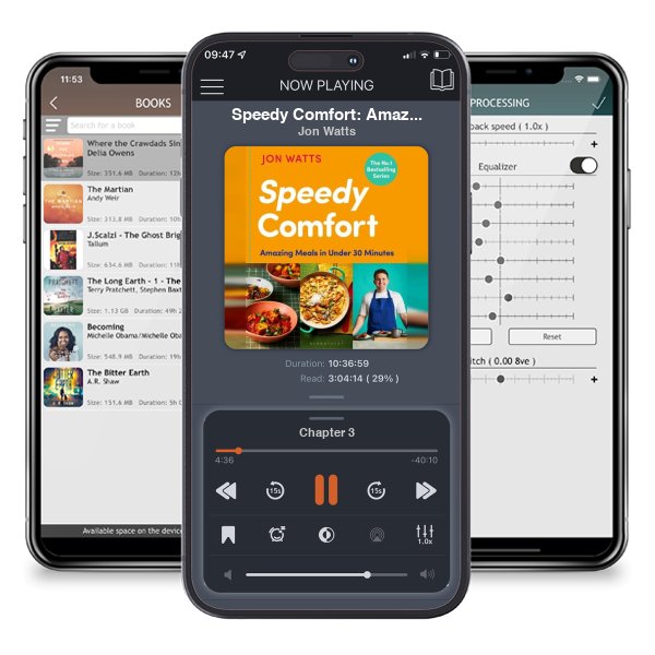 Download fo free audiobook Speedy Comfort: Amazing Meals in Under 30 Minutes by Jon Watts and listen anywhere on your iOS devices in the ListenBook app.
