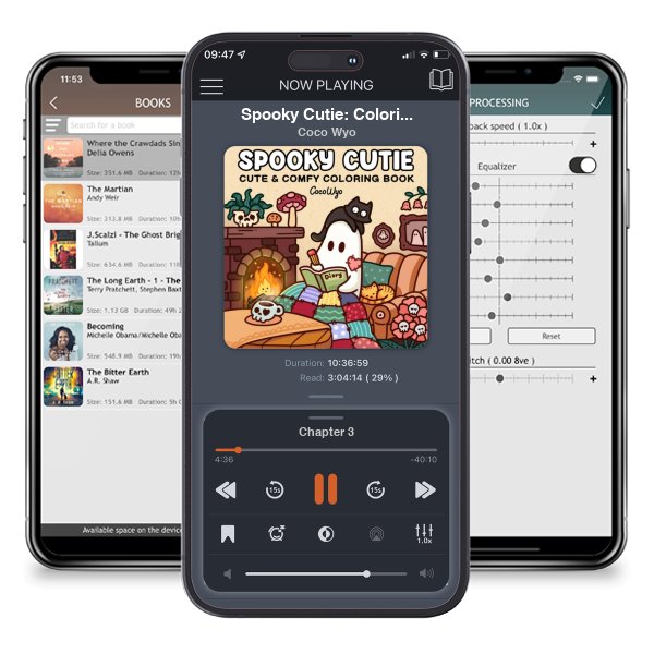 Download fo free audiobook Spooky Cutie: Coloring Book for Adults and Teens Featuring Adorable Creepy Creatures in Cozy Hygge Moments for Relaxation (Cozy Spaces Coloring) by Coco Wyo and listen anywhere on your iOS devices in the ListenBook app.