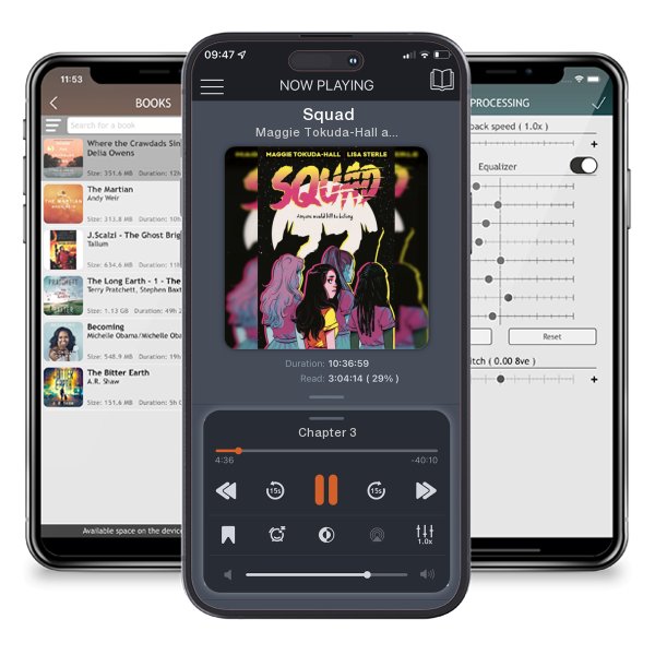 Download fo free audiobook Squad by Maggie Tokuda-Hall and Lisa Sterle and listen anywhere on your iOS devices in the ListenBook app.