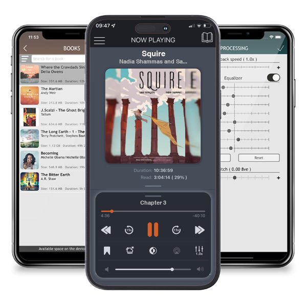 Download fo free audiobook Squire by Nadia Shammas and Sara Alfageeh and listen anywhere on your iOS devices in the ListenBook app.