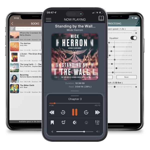 Download fo free audiobook Standing by the Wall: The Collected Slough House Novellas by Mick Herron and listen anywhere on your iOS devices in the ListenBook app.