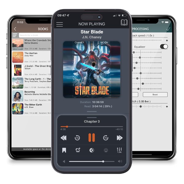Download fo free audiobook Star Blade by J.N. Chaney and listen anywhere on your iOS devices in the ListenBook app.