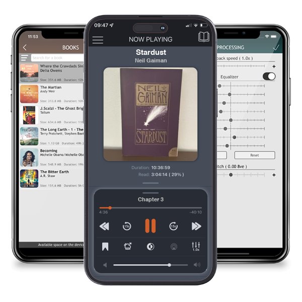 Download fo free audiobook Stardust by Neil Gaiman and listen anywhere on your iOS devices in the ListenBook app.