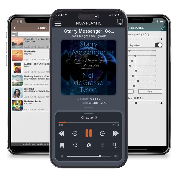 Download fo free audiobook Starry Messenger: Cosmic Perspectives on Civilization by Neil Degrasse Tyson and listen anywhere on your iOS devices in the ListenBook app.