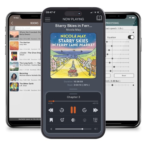 Download fo free audiobook Starry Skies in Ferry Lane Market by Nicola May and listen anywhere on your iOS devices in the ListenBook app.